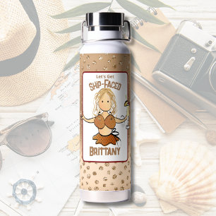 For Her Funny Bikini Vacation Glam Beach Party Water Bottle