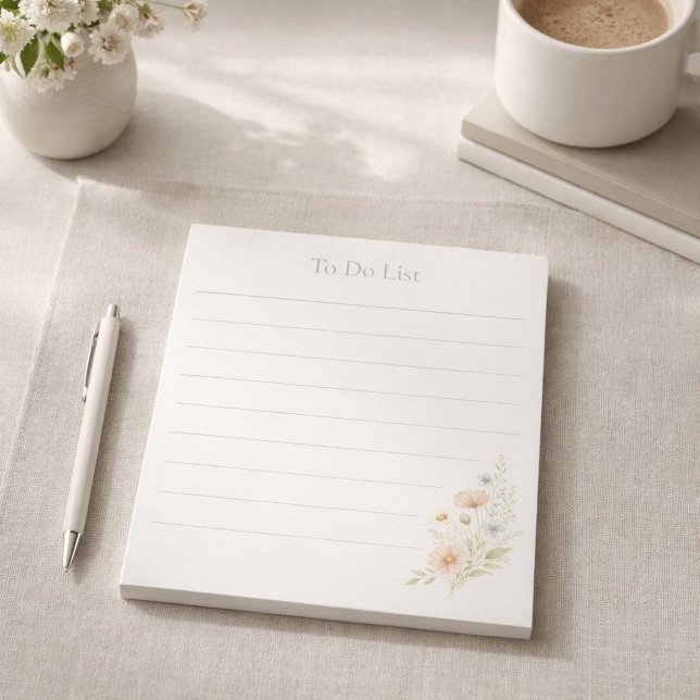 For Her Personalised Wildflower To-Do List Notepad (Creator Uploaded)