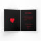 For him black valentines card