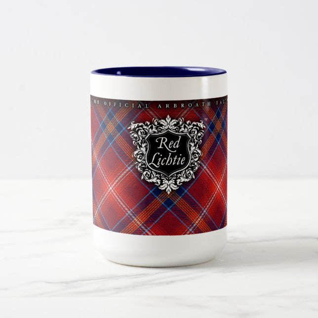 FOR HIM Blue Mug - Red Lichtie - Customisable - (Center)
