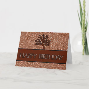 for Him Chocolate Brown Paisley Birthday Card