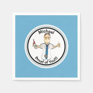 For Him Funny Doctor Nurse Graduation Male Paper   Napkin