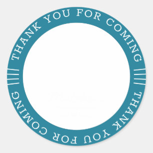 For Him Holy Baptism Thank You For Coming Photo Classic Round Sticker