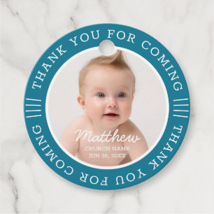 For Him Holy Baptism Thank You For Coming Photo Favour Tags