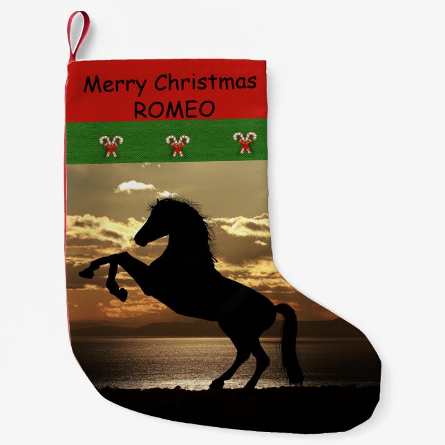 For Horses and Horse Lovers Small Christmas Stocking (Front)