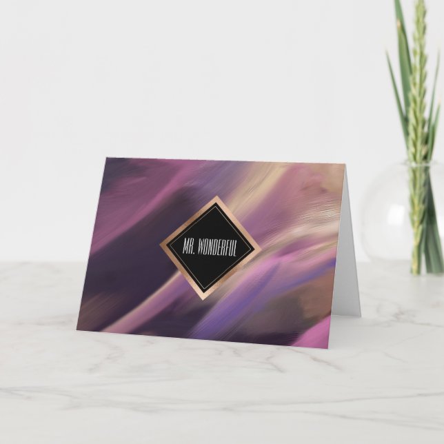 For Husband on Father's Day Abstract Painting Card (Front)