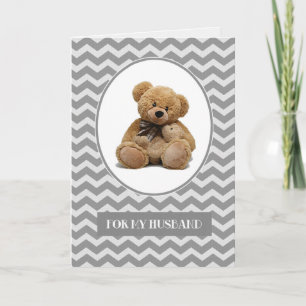 For Husband on Father's Day. Cute Teddy Bears Card