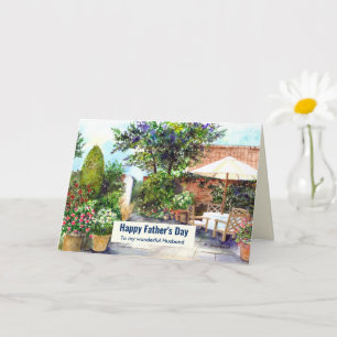 For Husband on Fathers Day Terrace Manor House Card