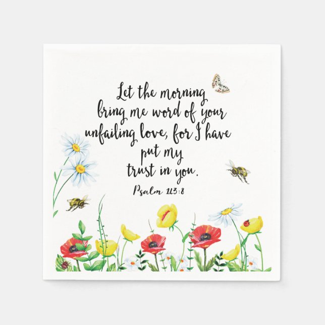 For I Have Put My Trust in You Napkin (Front)