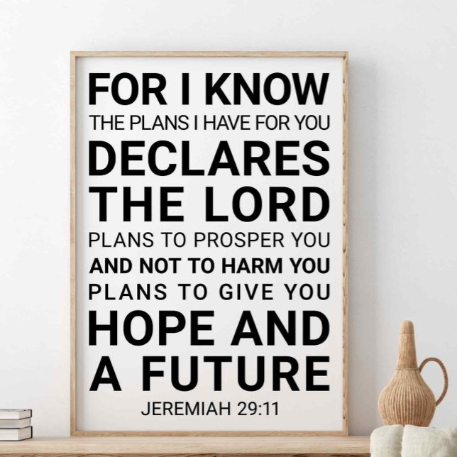 For I Know The Plans I Have For You, Jeremiah 29:1 Poster (Creator Uploaded)