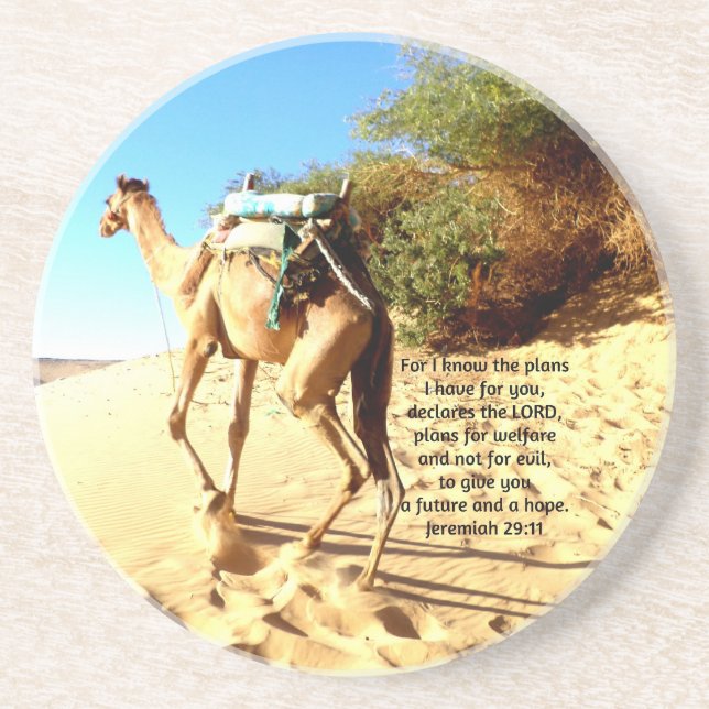 For I know the plans I have ....  Jeremiah 29:11 Coaster (Front)
