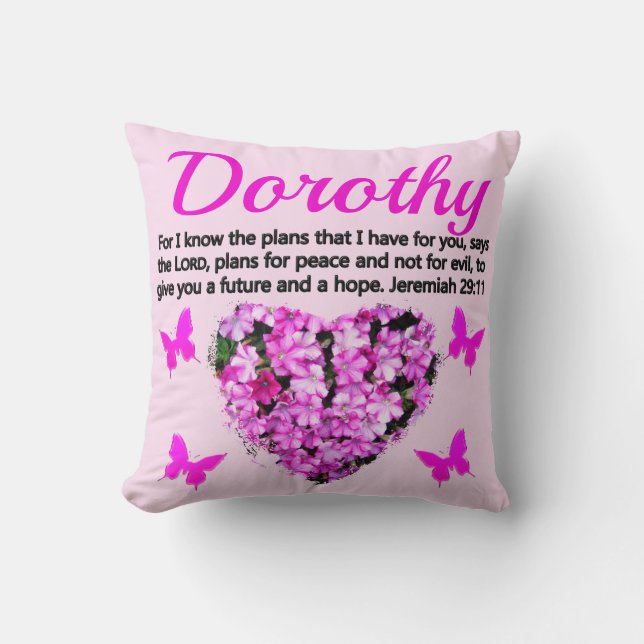 FOR I KNOW THE PLANS JEREMIAH 29:11 PERSONALIZED CUSHION (Front)