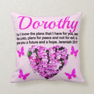 FOR I KNOW THE PLANS JEREMIAH 29:11 PERSONALIZED CUSHION
