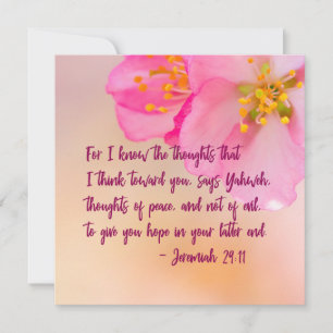 For I Know The Thoughts Christian Floral