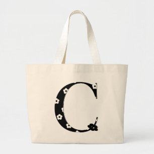 for initial template large tote bag