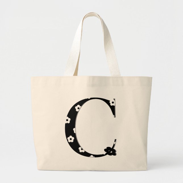 for initial template large tote bag (Front)