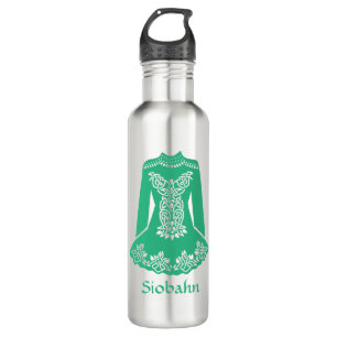 For Irish Dancers Green Dancing Dress Personalised 710 Ml Water Bottle