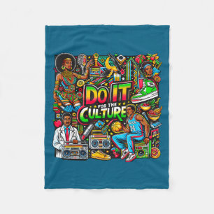 For It Culture African American Sneakers Fleece Blanket