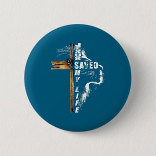 For Jesus Christ Saved Life Gift 6 Cm Round Badge