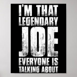 For Joe Name First Name Funny Joe Poster