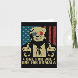 For Joe One For Kamala Funny Trump 2024 Card