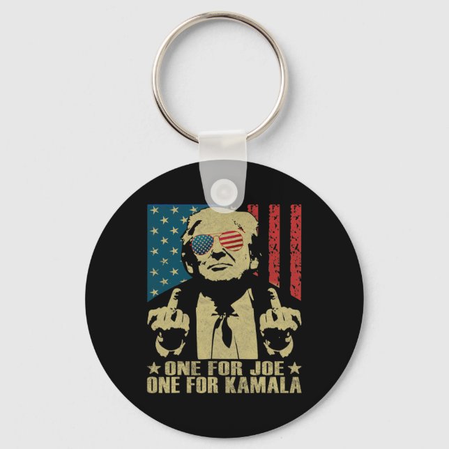 For Joe One For Kamala Funny Trump 2024  Key Ring (Front)