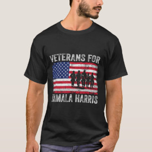 For Kamala Harris 2024 Election Usa Flag Military T-Shirt