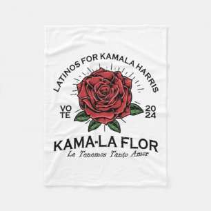 For Kamala Harris 2024 Vote Kama-la Flor Le Temeno Fleece Blanket