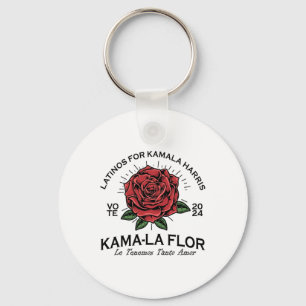 For Kamala Harris 2024 Vote Kama-la Flor Le Temeno Key Ring