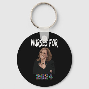 For Kamala Harris Democrat Supporter 2024 Key Ring