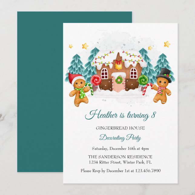 For Kids Christmas Decoration Birthday Party Invitation (Front/Back)