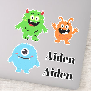 For Kids Cute Fun Monsters Boys Name 