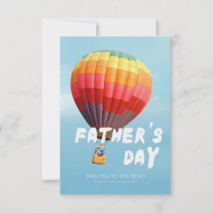 For Kids Give to Dad Hot Air Balloon Father's Day Card