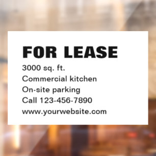 For Lease Black and White Property Management Text