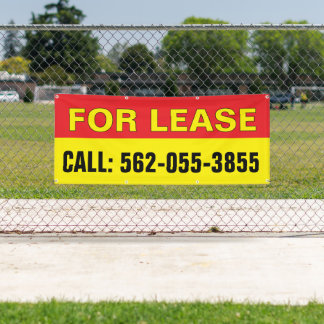 For Lease Custom Editable Banner