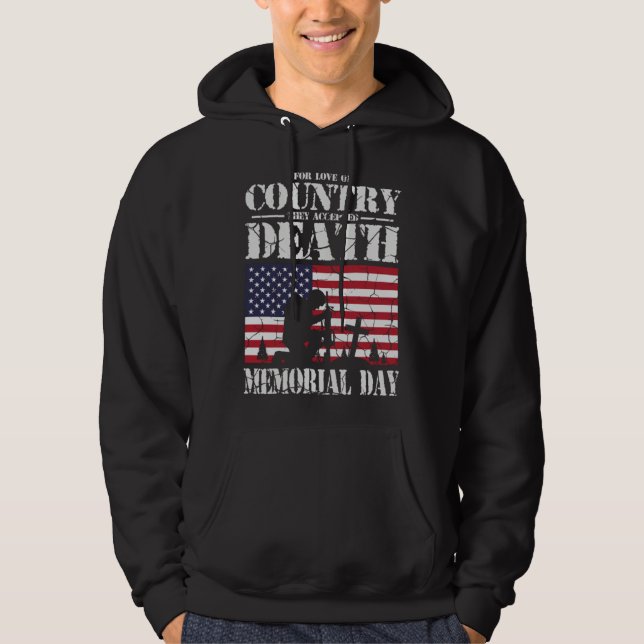 For Love Of Country They Accepted Death USA Memori Hoodie (Front)