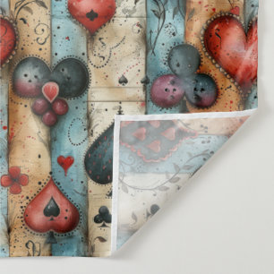 For lovers of card games. Playing card symbols. Tapestry