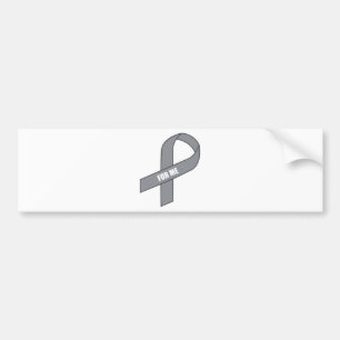 For Me (Grey / Silver Awareness Ribbon) Bumper Sticker