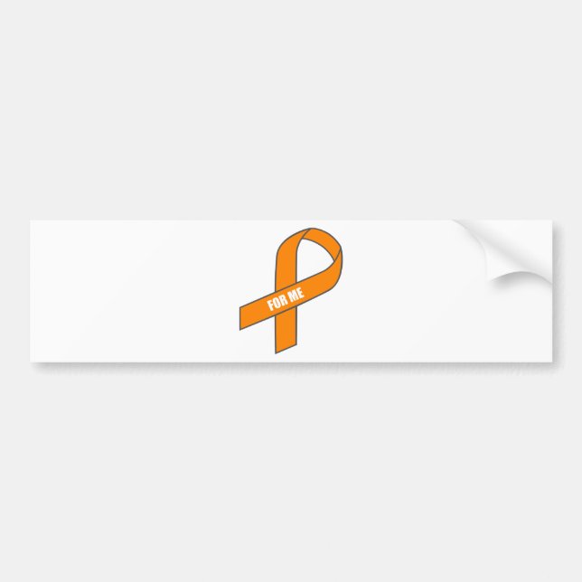 For Me (Orange Ribbon) Bumper Sticker (Front)