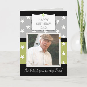 For men Dad Birthday Photo greeting Card