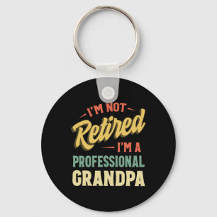 For Men Funny Fathers Day Retired Grandpa  Key Ring