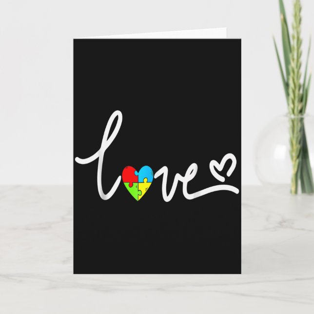 For Men Women Autism Awareness Tee Plus Size  Card (Front)