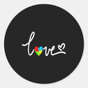 For Men Women Autism Awareness Tee Plus Size  Classic Round Sticker