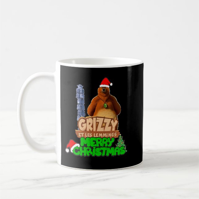 For Men Women Christmas Grizzy And The Lemmings Aw Coffee Mug (Left)