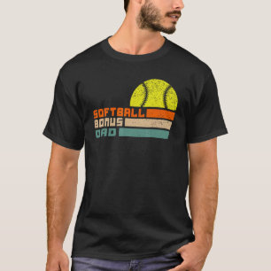 for mens softball bonus dad from stepdaughter step T-Shirt