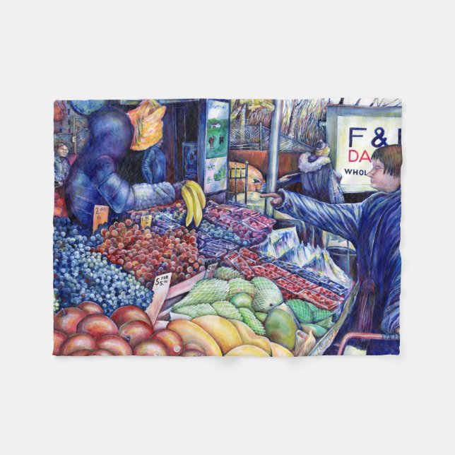 For Mental Consumption Only Fleece Blanket (Front (Horizontal))