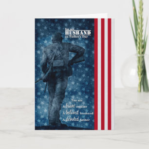 for Military Husband Father's Day Patriotic Card