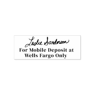For Mobile Deposit! Signature Self Inking Stamp