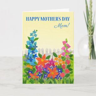 For Mom on Mother's Day Flower Garden Card
