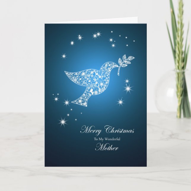 For Mother, Dove of peace Christmas card (Front)